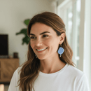 Blue Stone Earrings | Mamabug ReCreations - Artisan Jewelry