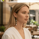 Splash of Red with Pink Earrings | Mamabug ReCreations - Artisan Jewelry